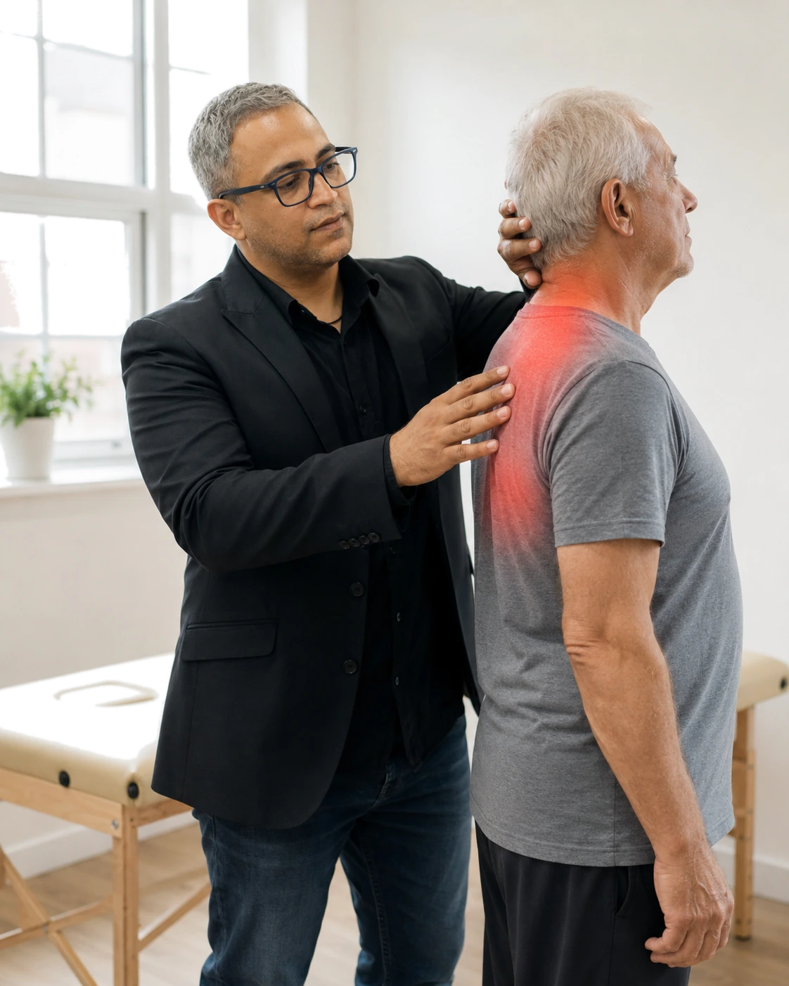Physiotherapy posture assessment for spine and movement restriction