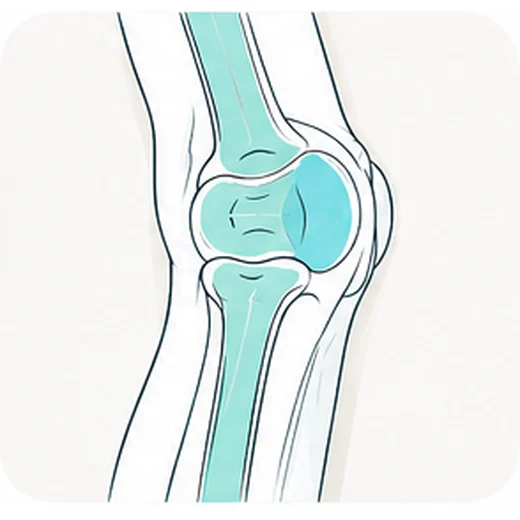 Knee pain physiotherapy illustration