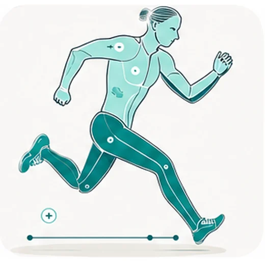 Sports injury rehabilitation illustration